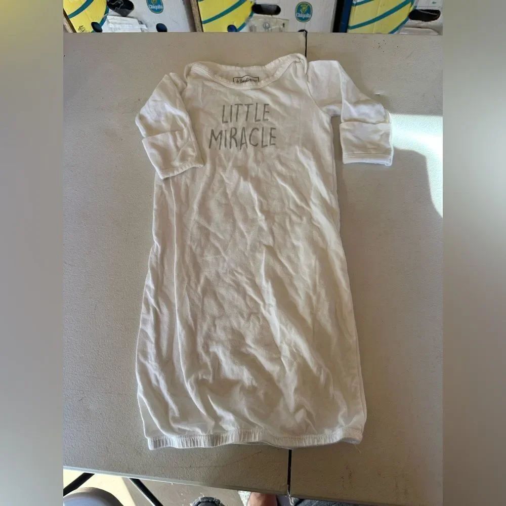 Little Miracle White Baby Gown